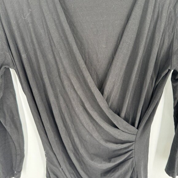 Max mara Top Women’s small black wrap stretch office party designer shirt - Picture 2 of 6